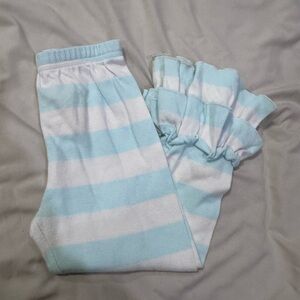 AKB Blanks Blue and White Striped Ruffle Pants